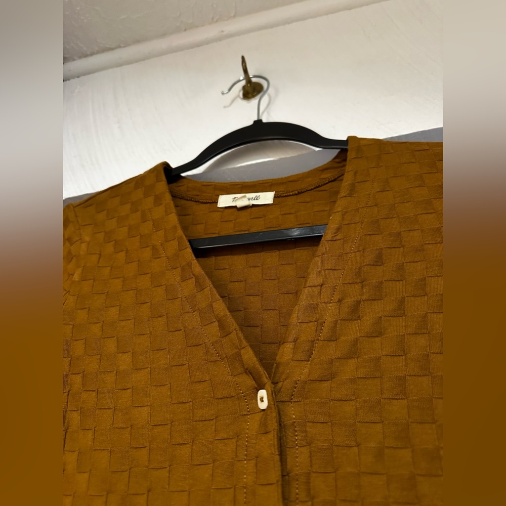 Madewell Chess Check Classic V-Neck Cardigan. Excellent condition. Size XS. - Picture 2 of 10